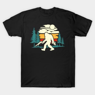 Vintage Bigfoot Forest Camping T-Shirt